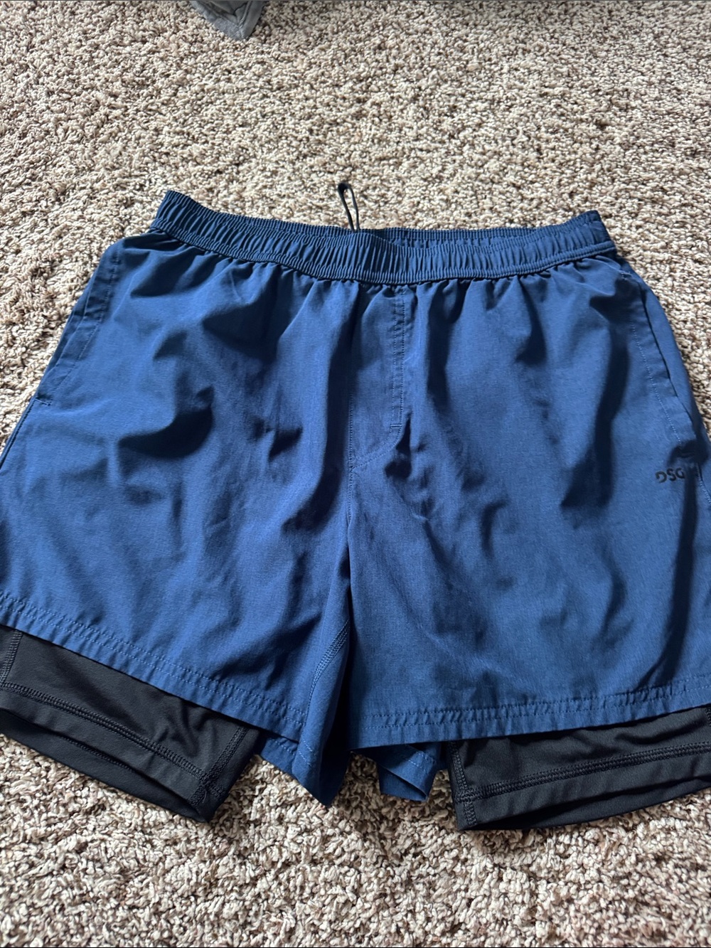 DSG Navy Blue 2-in-1 Athletic Shorts